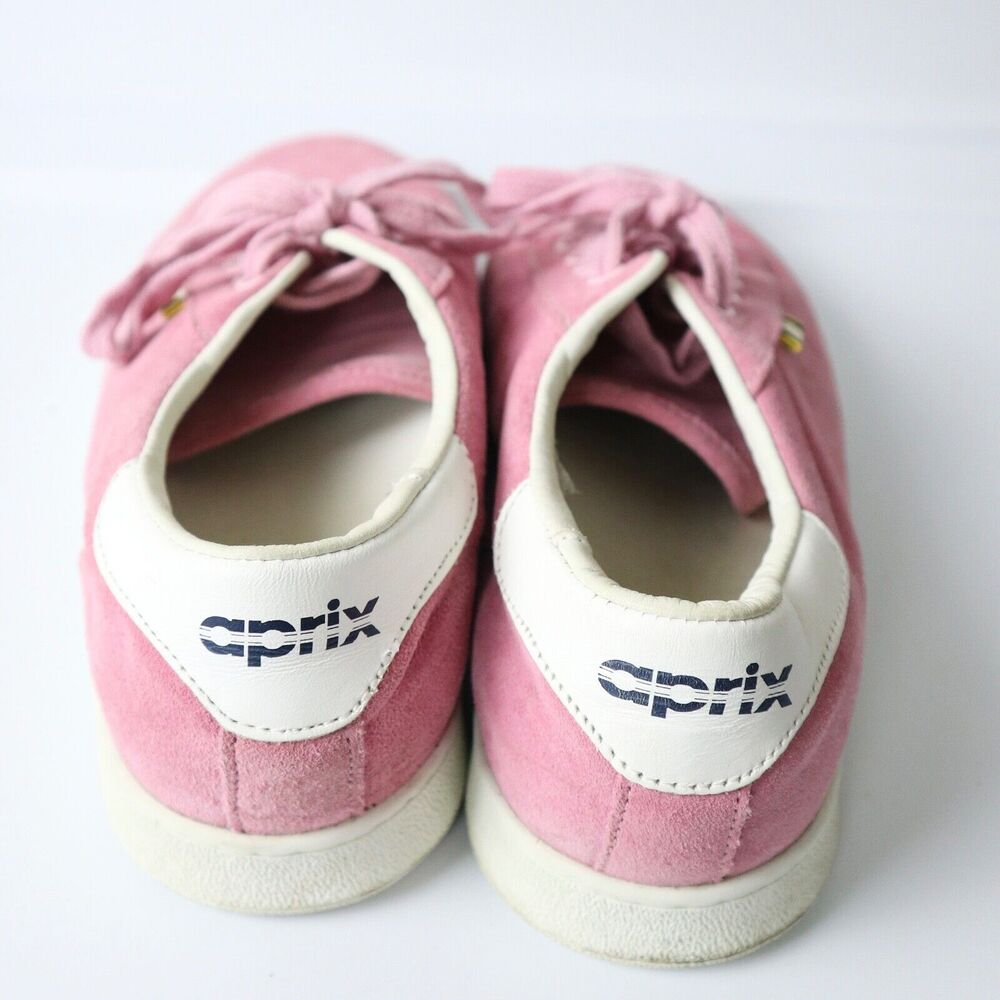 Aprix Men's 41 US 8 Suede Sneakers Lace Up Pink Made In Portugal - Picture 7 of 12